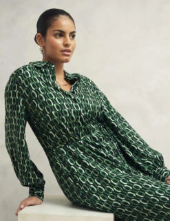 Geometric Collared Midi Shirt Dress 32 Geometric Collared Midi Shirt Dress -Cyberjammies Store geometric collared midi shirt dress 14