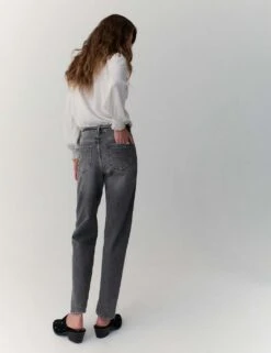 Girlfriend Mid Rise Turn Up Jeans With Lyocell -Cyberjammies Store girlfriend mid rise turn up jeans with lyocell 9