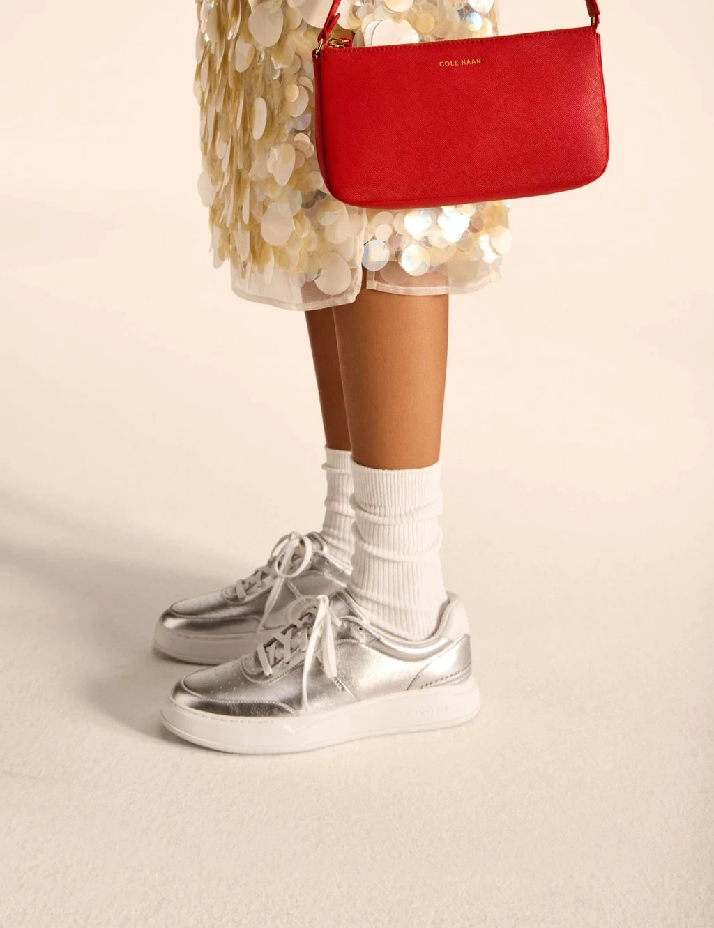 Cole Haan Grandpro Carissa Leather Metallic Trainers 9 Cole Haan Grandpro Carissa Leather Metallic Trainers - Image 9