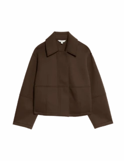 Heavy Scuba Cropped Bomber Jacket -Cyberjammies Store heavy scuba cropped bomber jacket