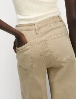 High Waisted Wide Leg Ankle Grazer Jeans -Cyberjammies Store high waist wide leg jeans 8