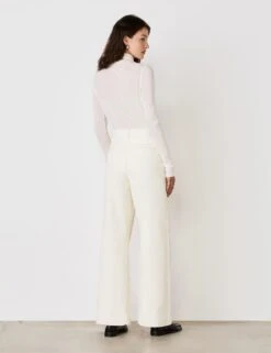 High Waisted Button Front Wide Leg Jeans -Cyberjammies Store high waisted button front wide leg jeans 13