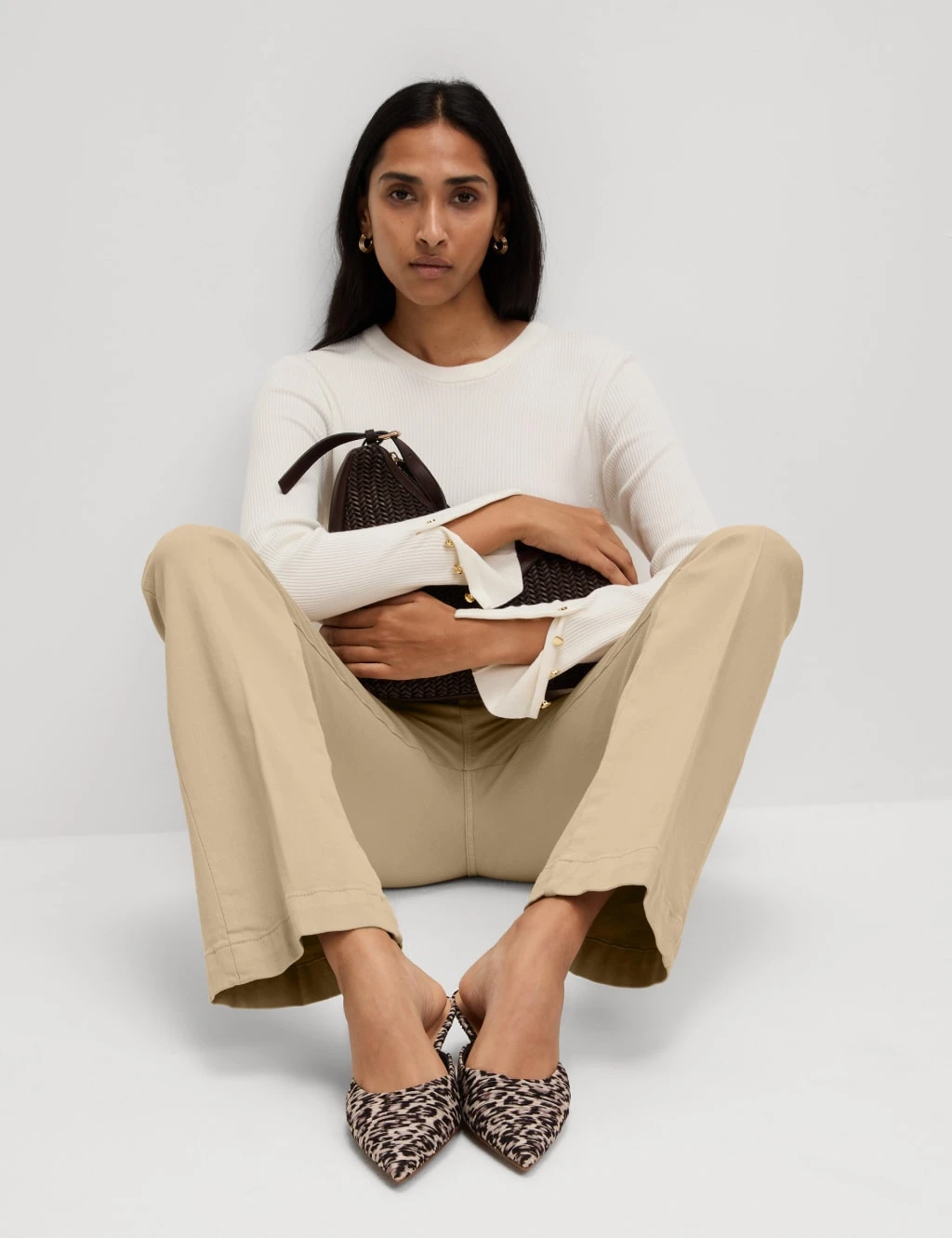 High Waisted Crease Front Slim Flare Jeans 15 High Waisted Crease Front Slim Flare Jeans - Image 15