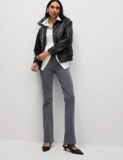 High Waisted Crease Front Slim Flare Jeans 36 High Waisted Crease Front Slim Flare Jeans -Cyberjammies Store high waisted crease front slim flare jeans 15