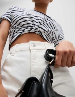 High Waisted Cropped Slim Fit Jeans -Cyberjammies Store high waisted cropped slim fit jeans 11