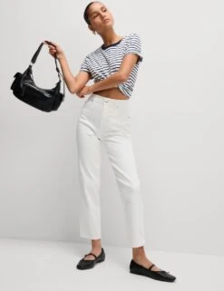 High Waisted Cropped Slim Fit Jeans -Cyberjammies Store high waisted cropped slim fit jeans 12