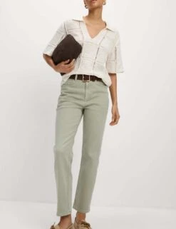 High Waisted Cropped Slim Fit Jeans -Cyberjammies Store high waisted cropped slim fit jeans 14