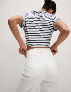 High Waisted Cropped Slim Fit Jeans -Cyberjammies Store high waisted cropped slim fit jeans 9