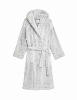 Fleece Hooded Dressing Gown 16 Fleece Hooded Dressing Gown -Cyberjammies Store hooded long dressing gown