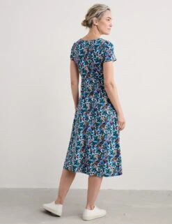 Jersey Floral Midi Waisted Dress 12 Jersey Floral Midi Waisted Dress -Cyberjammies Store jersey floral midi waisted dress 4