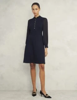 Jersey High Neck Knee Length Skater Dress -Cyberjammies Store jersey high neck knee length skater dress 9