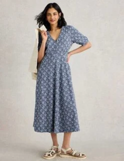 WHITE STUFF Jersey Printed Midi Waisted Dress -Cyberjammies Store jersey printed midi waisted dress 8