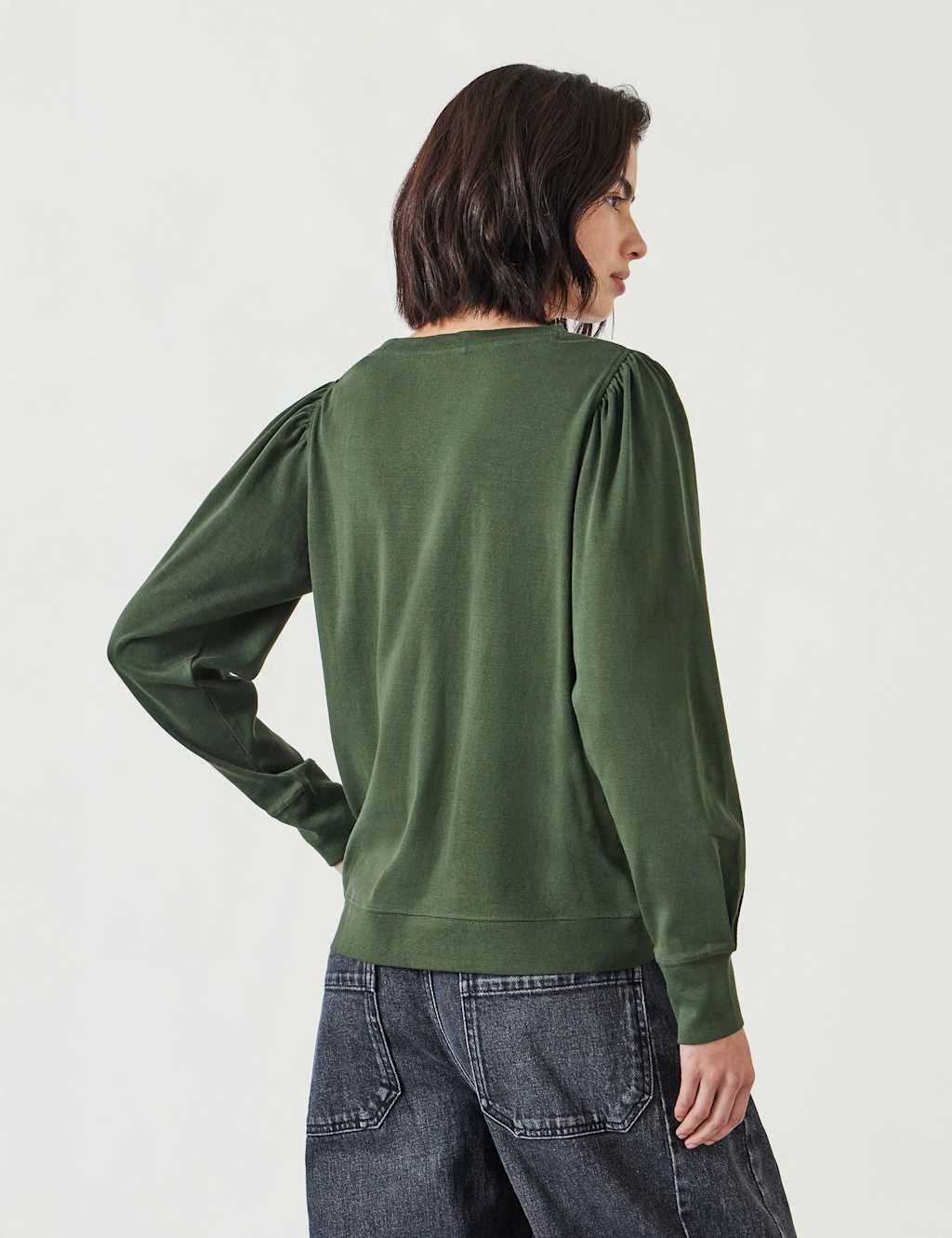 Jersey Puff Sleeve Sweatshirt 11 Jersey Puff Sleeve Sweatshirt - Image 11