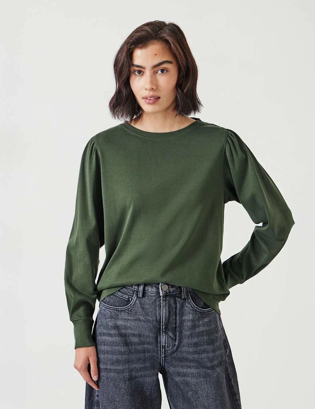 Jersey Puff Sleeve Sweatshirt 15 Jersey Puff Sleeve Sweatshirt - Image 15
