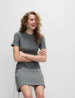 Jersey Round Neck Mini T-Shirt Dress 24 Jersey Round Neck Mini T-Shirt Dress -Cyberjammies Store jersey round neck mini t shirt dress 10