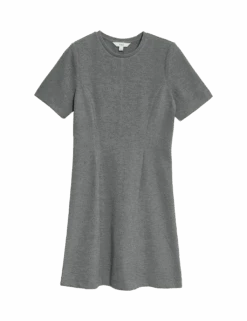 Jersey Round Neck Mini T-Shirt Dress 19 Jersey Round Neck Mini T-Shirt Dress -Cyberjammies Store jersey round neck mini t shirt dress