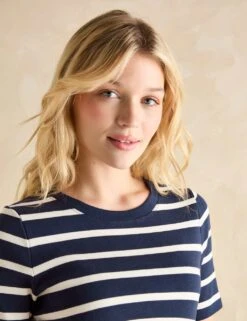 Joules Jersey Striped Midaxi T-Shirt Dress -Cyberjammies Store jersey striped midaxi t shirt dress 8