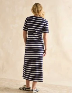 Joules Jersey Striped Midaxi T-Shirt Dress -Cyberjammies Store jersey striped midaxi t shirt dress 9