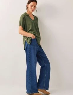 MONSOON Knitted Collared V-Neck Top With Linen -Cyberjammies Store knitted collared v neck top with linen 13