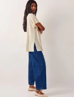 MONSOON Knitted Collared V-Neck Top With Linen -Cyberjammies Store knitted collared v neck top with linen 7