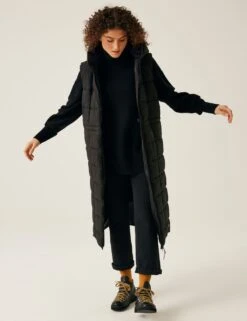 Regatta Leandra Hooded Quilted Longline Gilet -Cyberjammies Store leandra hooded quilted longline gilet 8