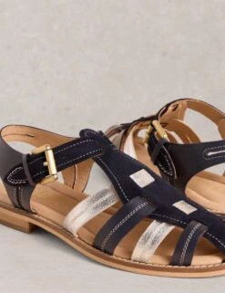 WHITE STUFF Leather Ankle Strap Flat Fisherman Sandals -Cyberjammies Store leather ankle strap flat fisherman sandals 6