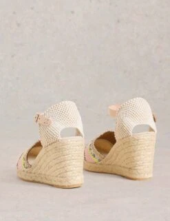 WHITE STUFF Leather Ankle Strap Wedge Espadrilles -Cyberjammies Store leather ankle strap wedge espadrilles 6