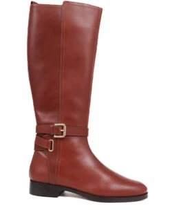 Jones Bootmaker Leather Buckle Block Heel Riding Boots -Cyberjammies Store leather buckle block heel riding boots 11