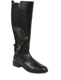 Jones Bootmaker Leather Buckle Block Heel Riding Boots -Cyberjammies Store leather buckle block heel riding boots 14