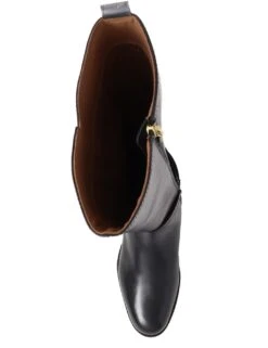 Jones Bootmaker Leather Buckle Block Heel Riding Boots -Cyberjammies Store leather buckle block heel riding boots 15