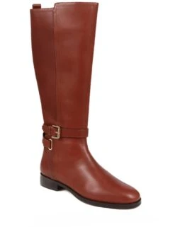 Jones Bootmaker Leather Buckle Block Heel Riding Boots -Cyberjammies Store leather buckle block heel riding boots 8