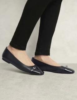 Leather Buckle Flat Ballet Pumps -Cyberjammies Store leather buckle flat ballet pumps 5