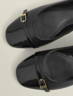 Leather Buckle Flat Ballet Pumps -Cyberjammies Store leather buckle flat ballet pumps 6