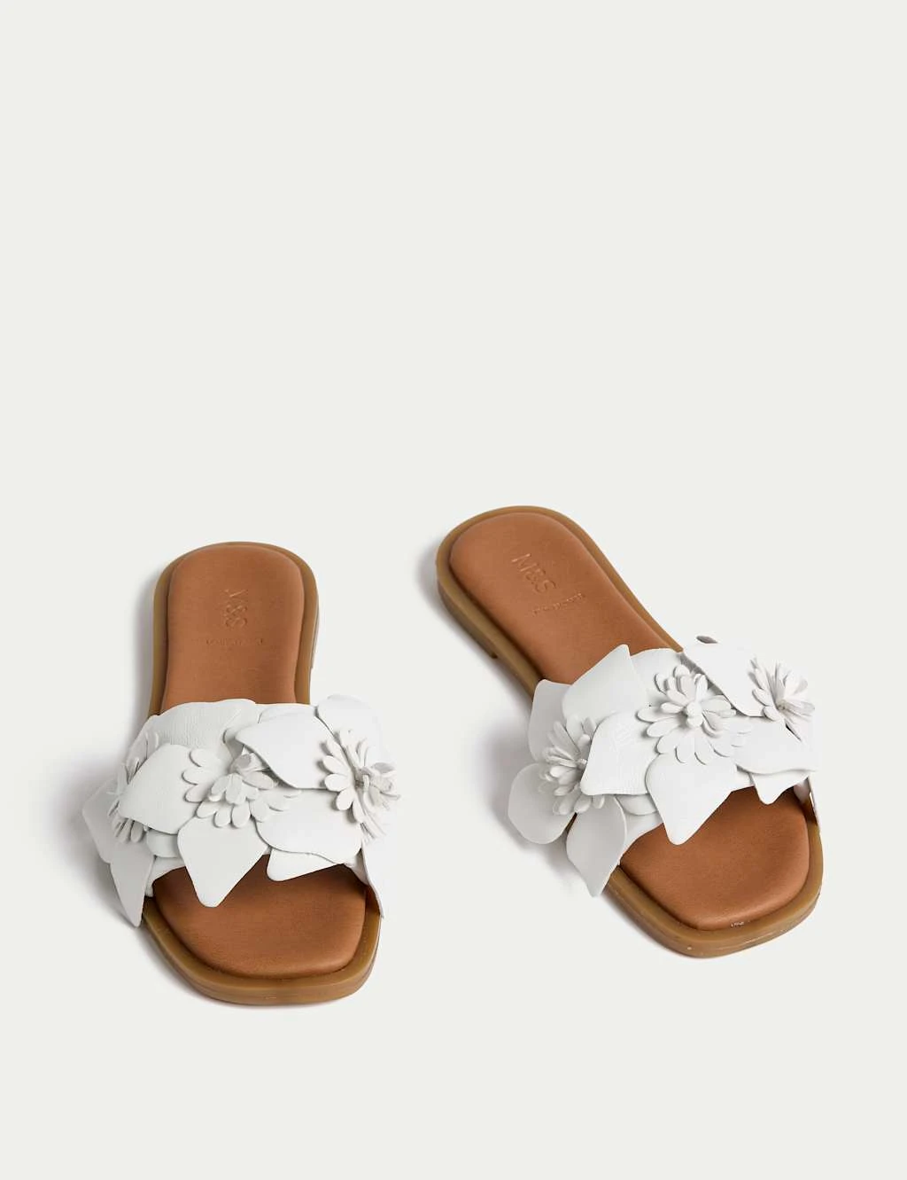 Leather Corsage Flat Mules 6 Leather Corsage Flat Mules - Image 6