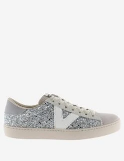 VICTORIA Berlin Glitter Leather Trainers 16 VICTORIA Berlin Glitter Leather Trainers -Cyberjammies Store leather lace up glitter trainers 1