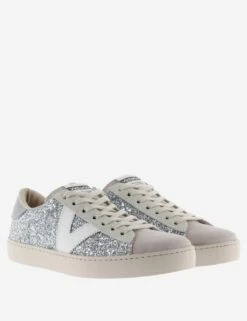 VICTORIA Berlin Glitter Leather Trainers 15 VICTORIA Berlin Glitter Leather Trainers -Cyberjammies Store leather lace up glitter trainers