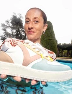 VICTORIA Madrid Multi Leather Trainers -Cyberjammies Store leather lace up trainers 1