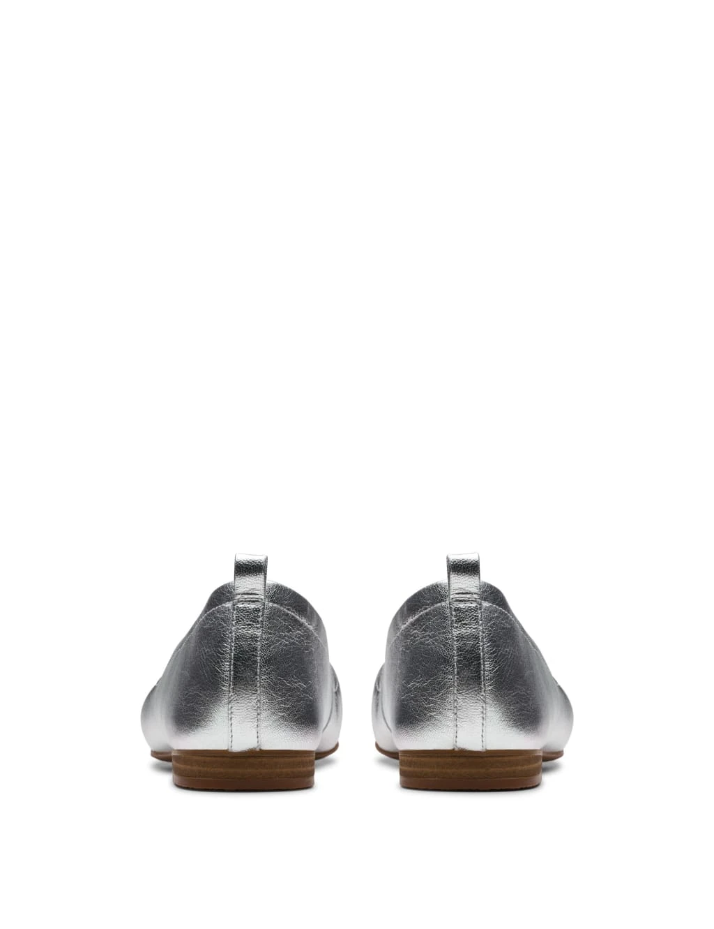 Clarks Leather Metallic Flat Pumps 11 Clarks Leather Metallic Flat Pumps - Image 11