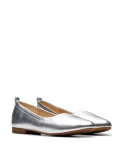 Clarks Leather Metallic Flat Pumps 21 Clarks Leather Metallic Flat Pumps -Cyberjammies Store leather metallic flat pumps 7