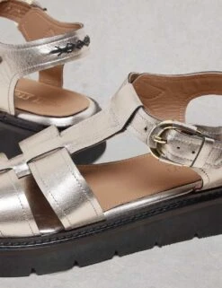 WHITE STUFF Leather Metallic Platform Sandals -Cyberjammies Store leather metallic platform sandals 6