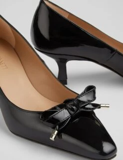 Leather Patent Bow Kitten Heel Court Shoes 13 Leather Patent Bow Kitten Heel Court Shoes -Cyberjammies Store leather patent bow kitten heel court shoes 3