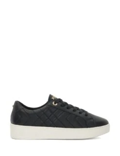 Dune London Leather Quilted Lace Up Trainers -Cyberjammies Store leather quilted lace up trainers 9