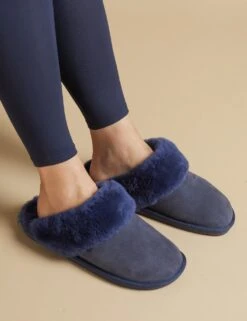 Jones Bootmaker Leather Sheepskin Mule Slippers -Cyberjammies Store leather sheepskin mule slippers 10