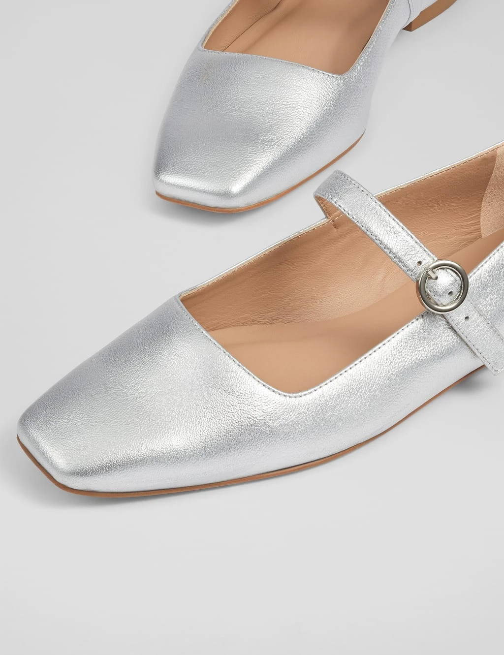 Leather Strappy Square Toe Mary Jane Shoes 7 Leather Strappy Square Toe Mary Jane Shoes - Image 7