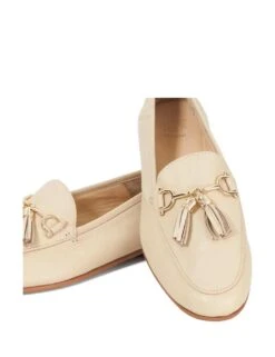 Dune London Leather Tassel Slip On Flat Loafers -Cyberjammies Store leather tassel slip on flat loafers 10