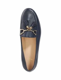 Dune London Leather Tassel Slip On Flat Loafers -Cyberjammies Store leather tassel slip on flat loafers 8