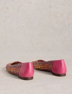 WHITE STUFF Leather Woven Colour Block Ballet Pumps -Cyberjammies Store leather woven colour block ballet pumps 6