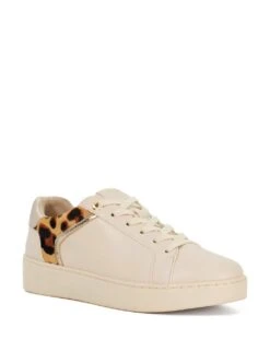 Dune London Leopard Print Lace-Up Flatform Trainers -Cyberjammies Store leopard print lace up flatform trainers 6