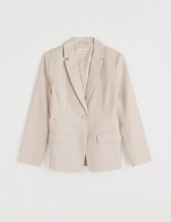 Linen Blend Tailored Single Breasted Blazer -Cyberjammies Store linen blend tailored single breasted blazer 10