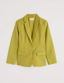 Linen Blend Tailored Single Breasted Blazer -Cyberjammies Store linen blend tailored single breasted blazer 15